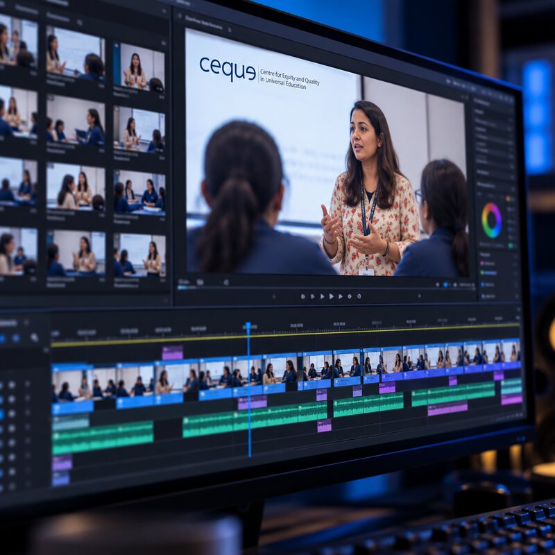 Classroom footage in the edit.