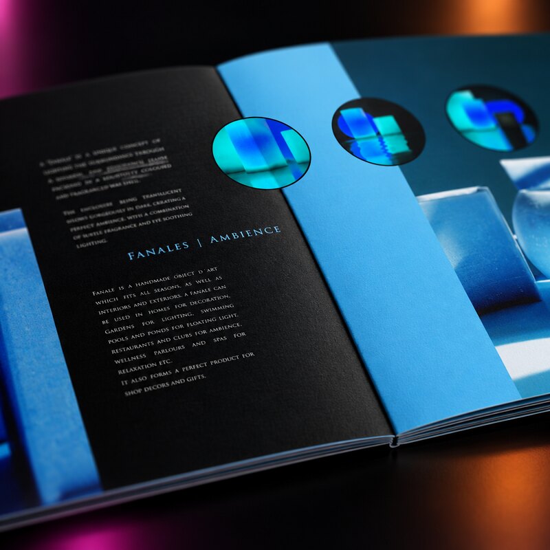 The Ambience spread, in blue.
