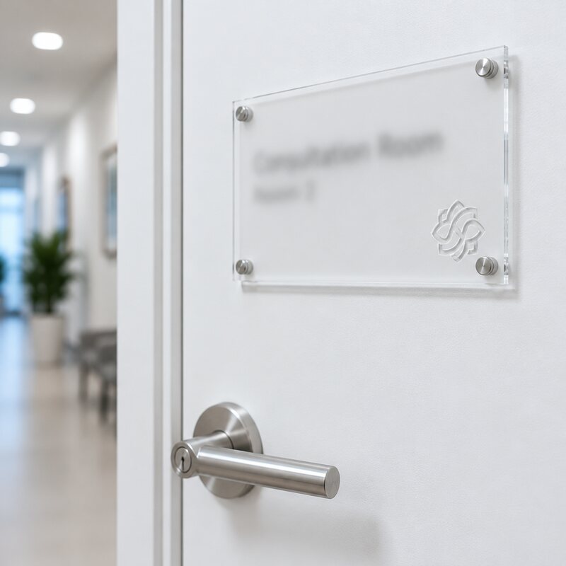 The consultation room door.