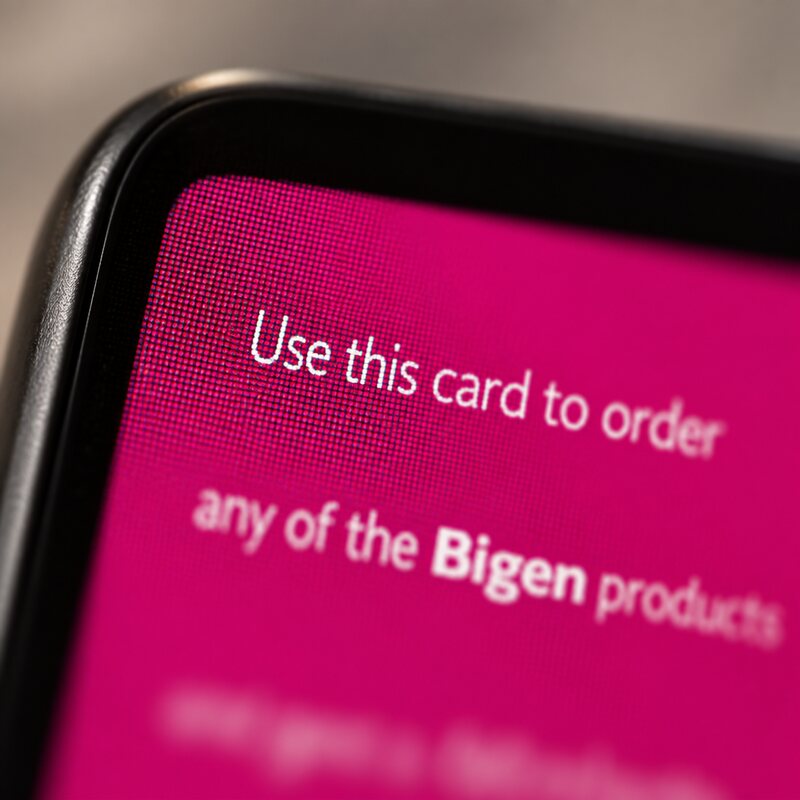 The order card, close.
